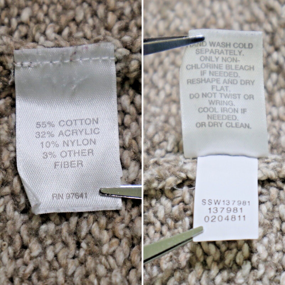 J Jill Size M Fair Isle Sweater Cotton Blend Pullover Light Brown - Picture 10 of 10